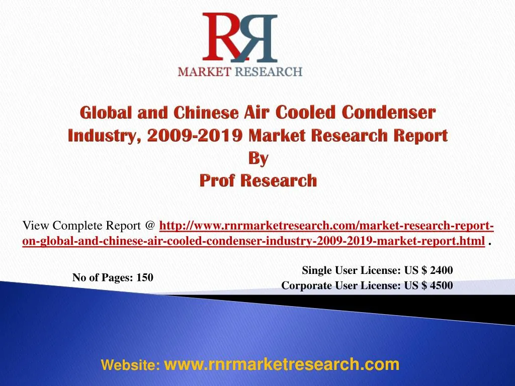 global and chinese air cooled condenser industry 2009 2019 market research report by prof research