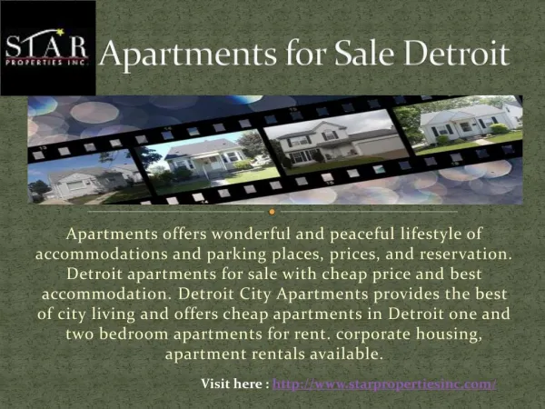 Apartments for Sale Detroit