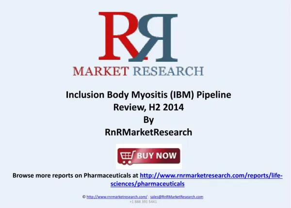 Inclusion Body Myositis Pipeline Review H2 2014