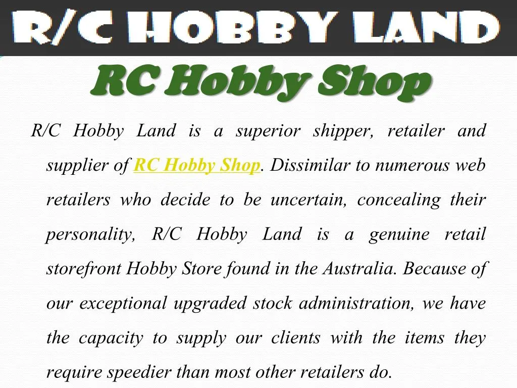 rc hobby shop