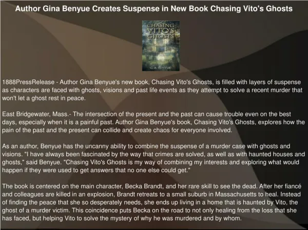 Author Gina Benyue Creates Suspense in New Book Chasing