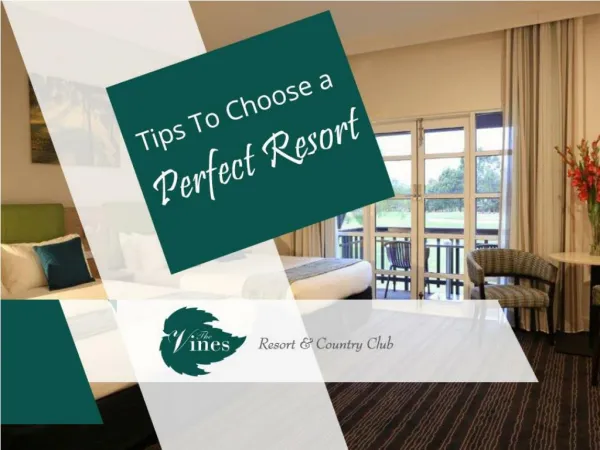 Tips to Choose Resorts in Swan Valley, Perth