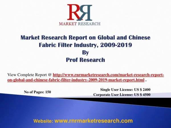 Fabric Filter Industry Global and Chinese 2019 Market Foreca