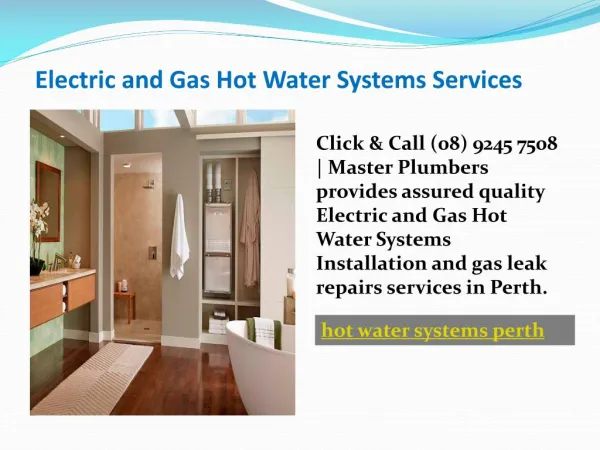 Gas Hot Water Systems