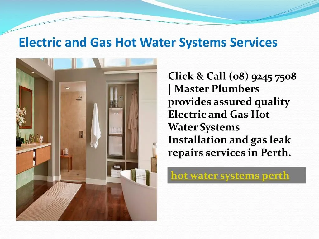 electric and gas hot water systems services