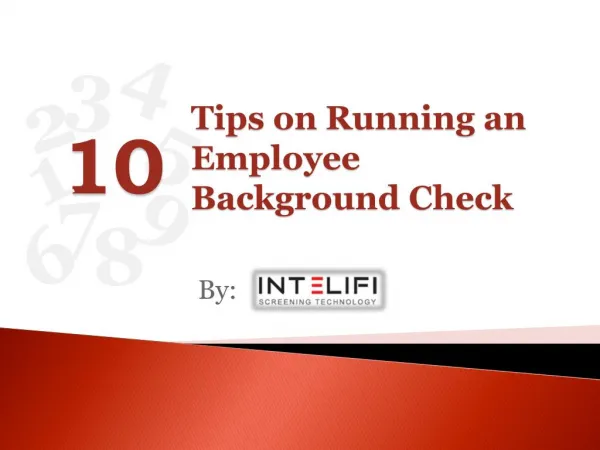 Tips on Running an Employee Background Check