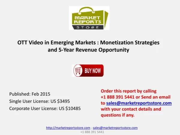 Monetization Strategies for OTT Voideo in Emerging Markets 2