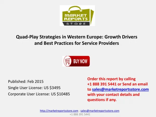 Quad Play Strategies in Western Europe with Growth Drivers f