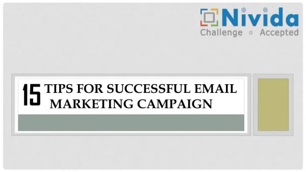 15 Tips for Successful E-Mail Marketing Campaign