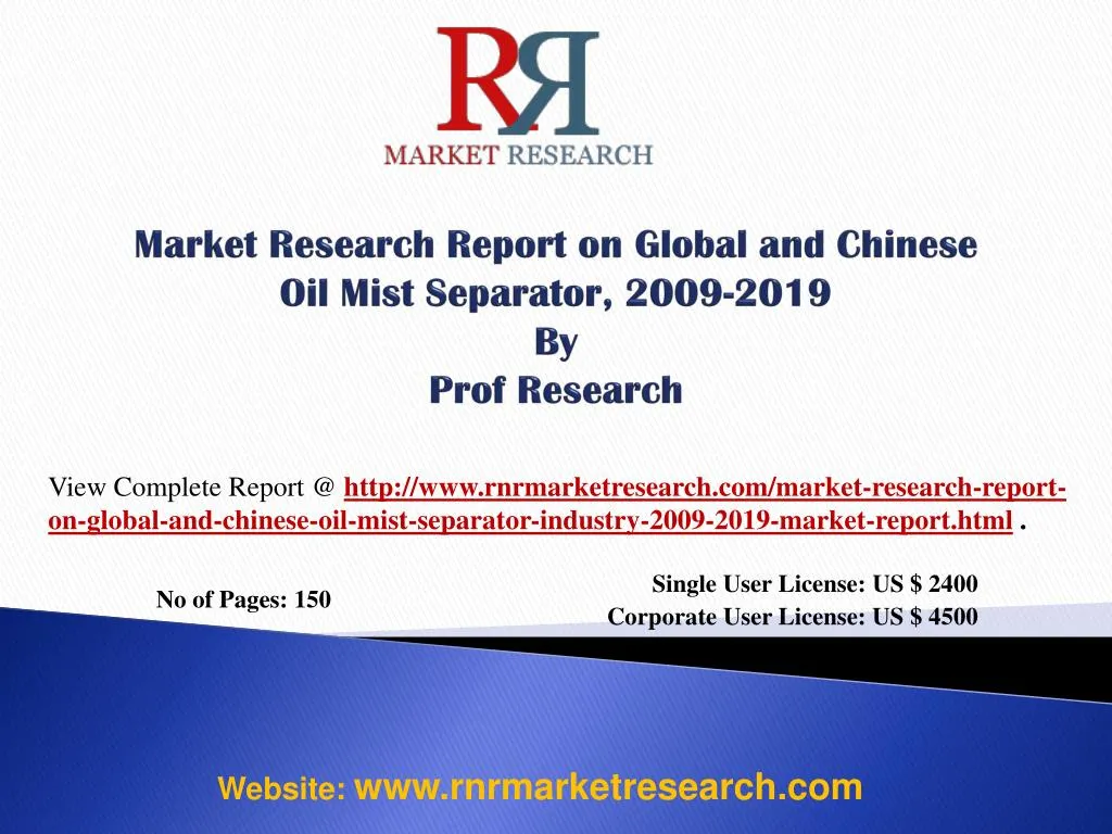 market research report on global and chinese oil mist separator 2009 2019 by prof research