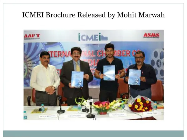 ICMEI Brochure Released by Mohit Marwah