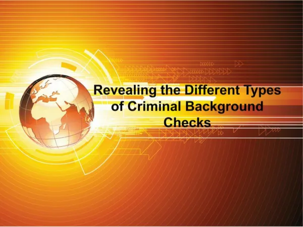 Revealing the Different Types of Criminal Background Checks