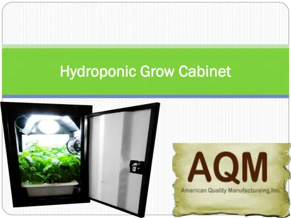 Hydroponic Grow Cabinet