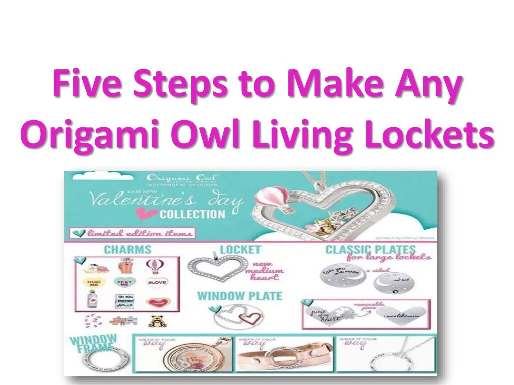 five steps to make any origami owl l iving lockets