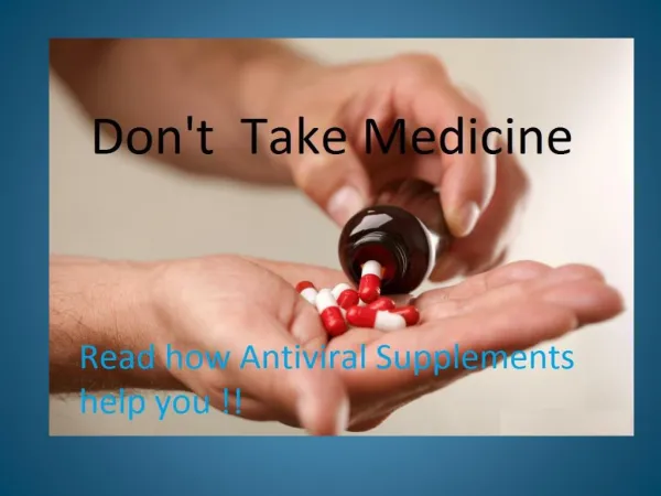 Antiviral Supplements