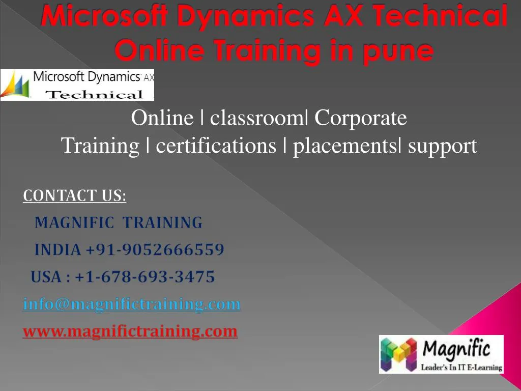 microsoft dynamics ax technical online training in pune