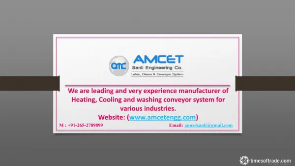 Amcet Engineering Co. – Best Heating and Cold End Conveyor