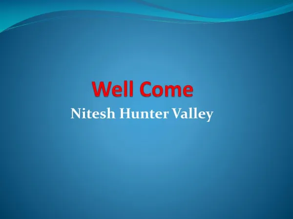 Nitesh Hunter Valley