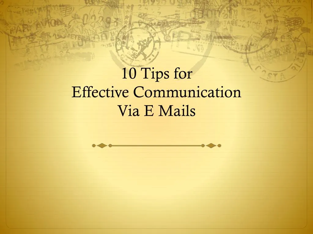 10 tips for effective communication via e mails