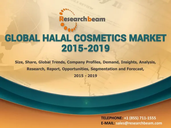 Global Halal Cosmetics Market 2015-2019