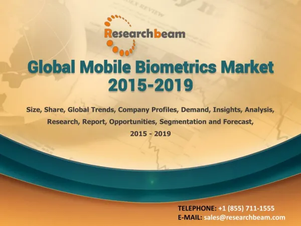 Global Mobile Biometrics Market 2015-2019