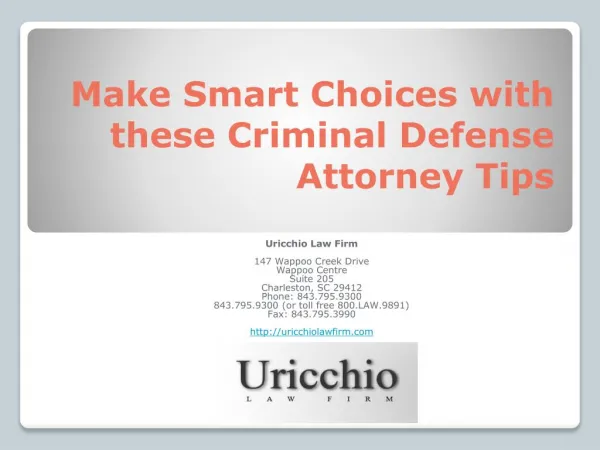 Make Smart Choices with these Criminal Defense Attorney Tips