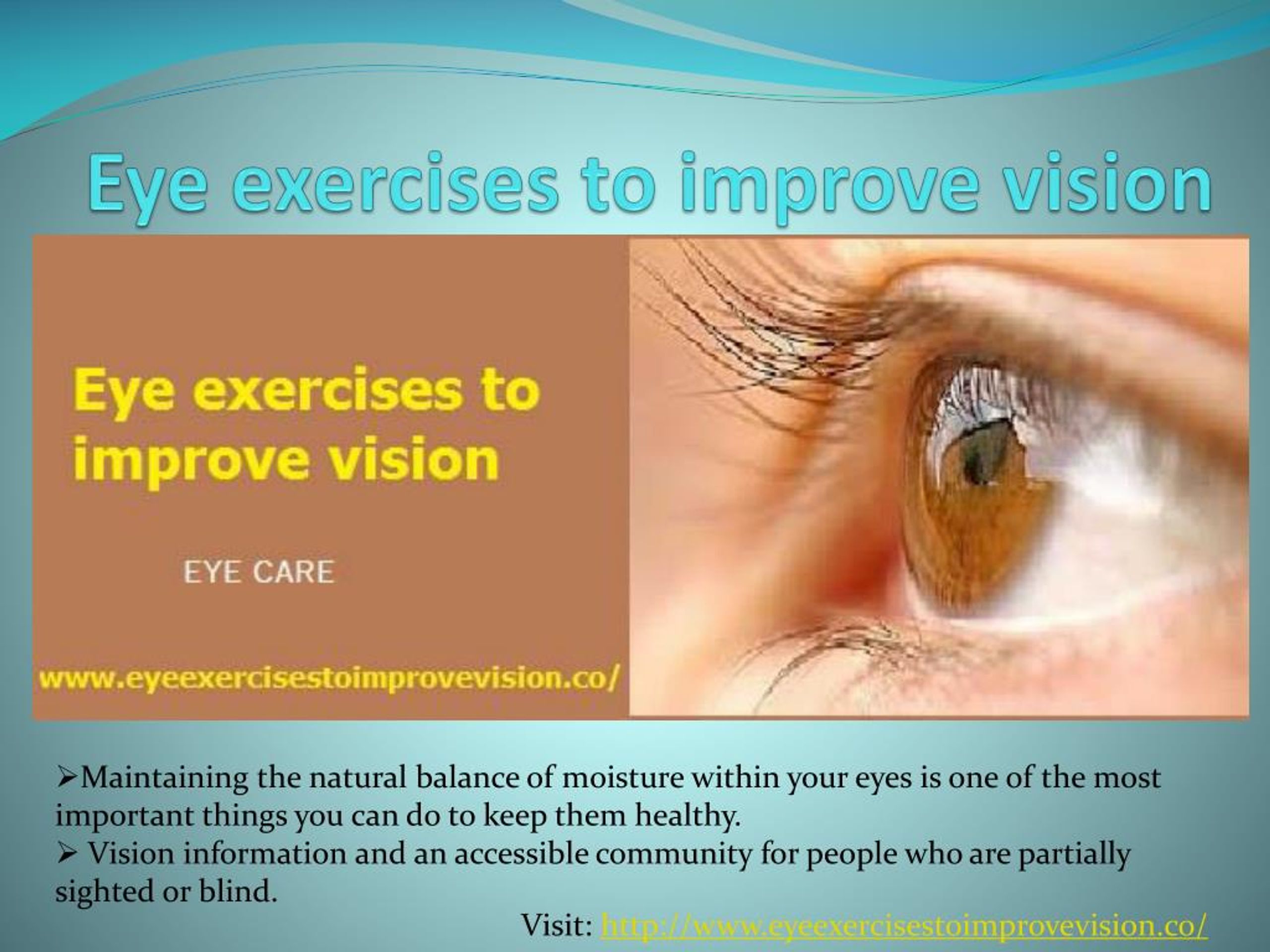 PPT - Eye exercises to improve vision naturally PowerPoint Presentation ...