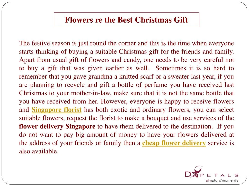 flowers re the best christmas gift
