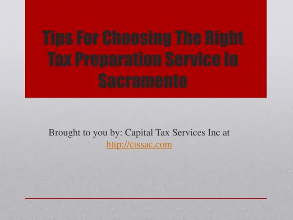 Tips For Choosing The Right Tax Preparation Service