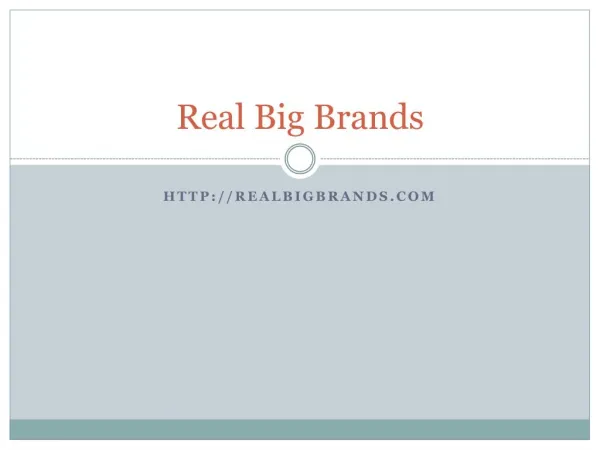 Real Big Brands