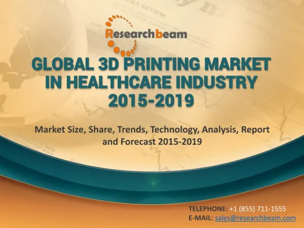 Global 3D Printing Market in Healthcare Industry