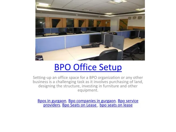 BPO Office Setup