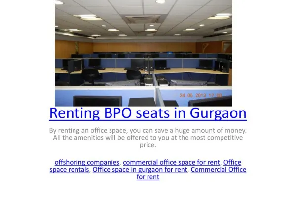 Renting BPO seats in Gurgaon