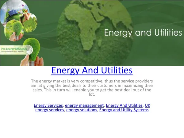 Energy And Utilities