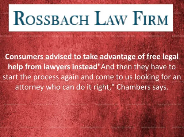 Get Legal Solution from Ross Bach Law Firm