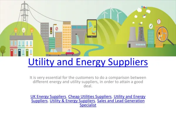 Utility and Energy Suppliers