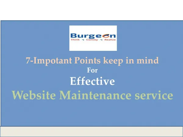 7 Important Tips for Website Maintenance Services