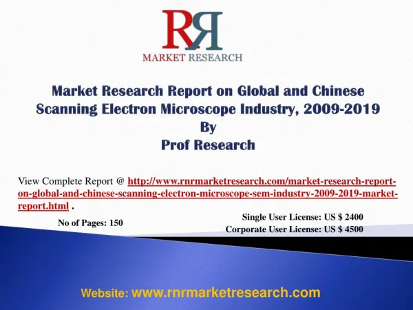 Scanning Electron Microscope Market China 2019