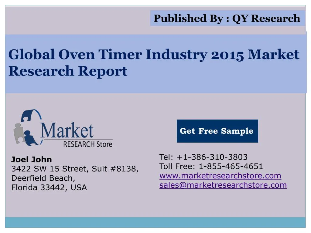 global oven timer industry 2015 market research report
