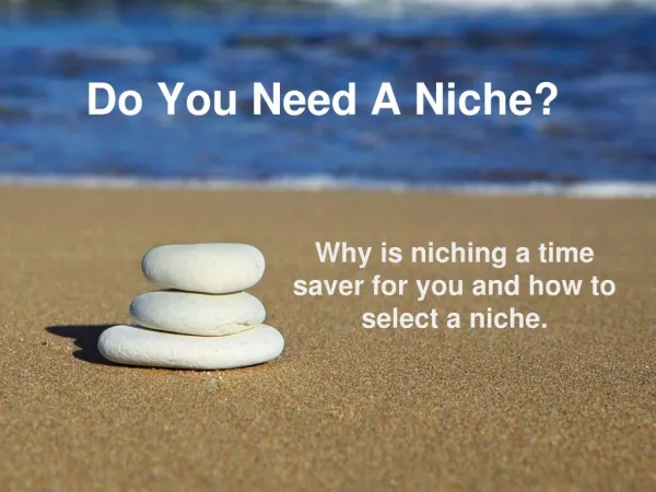 Do you need a niche