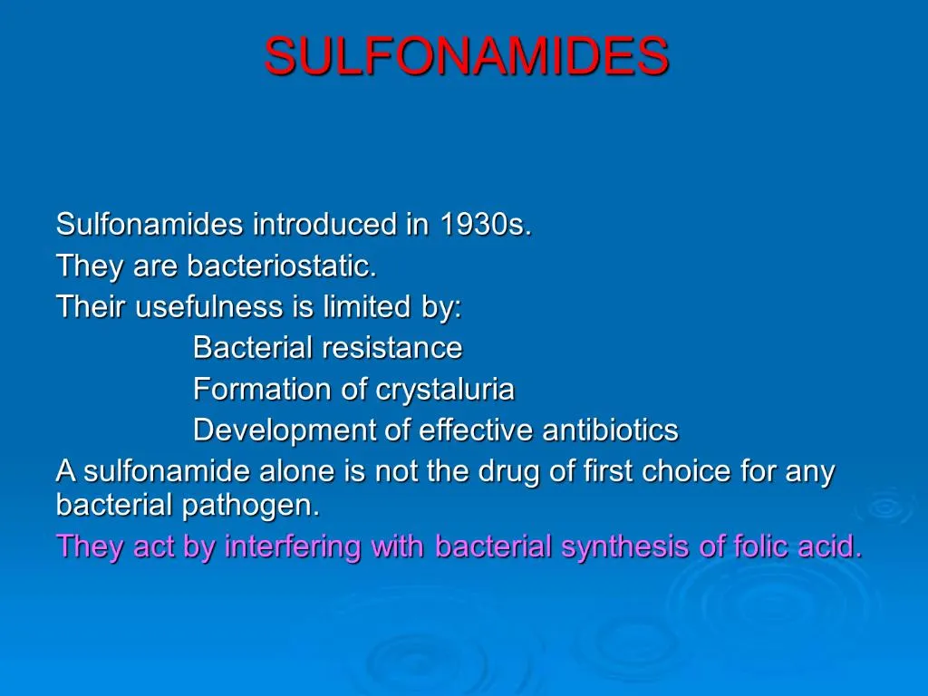 PPT - SULFONAMIDES PowerPoint Presentation, Free Download - ID:713051