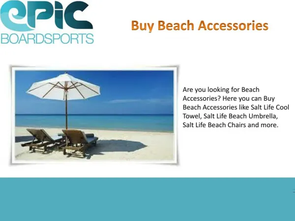 Buy Affordable Beach Accessories