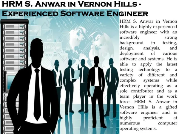 HRM S. Anwar in Vernon Hills - Experienced Software Engineer