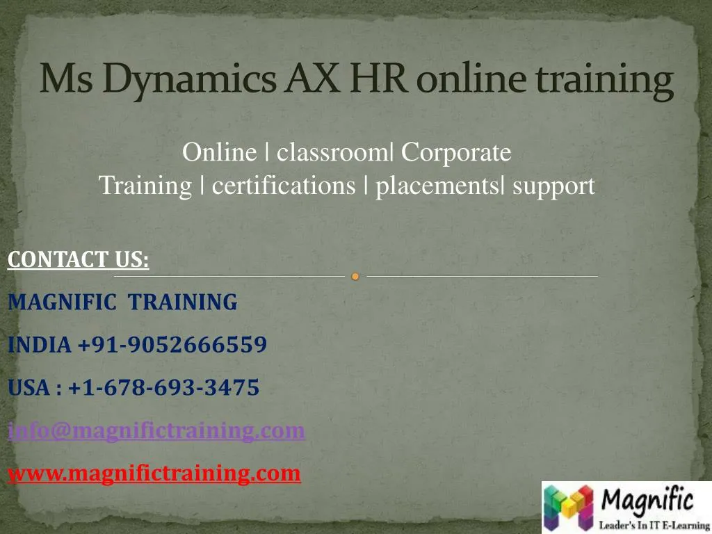 ms dynamics ax hr online training