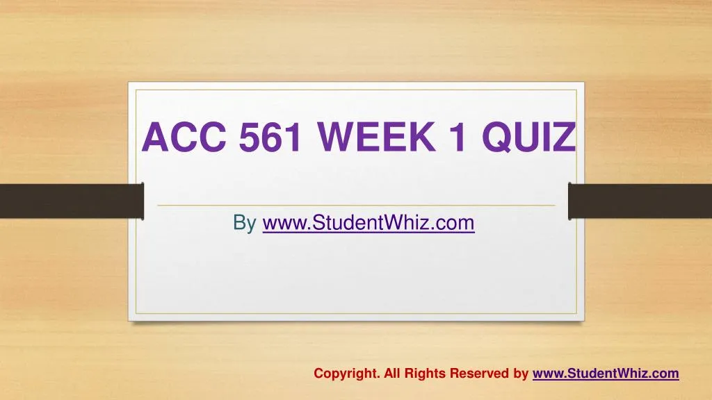 acc 561 week 1 quiz