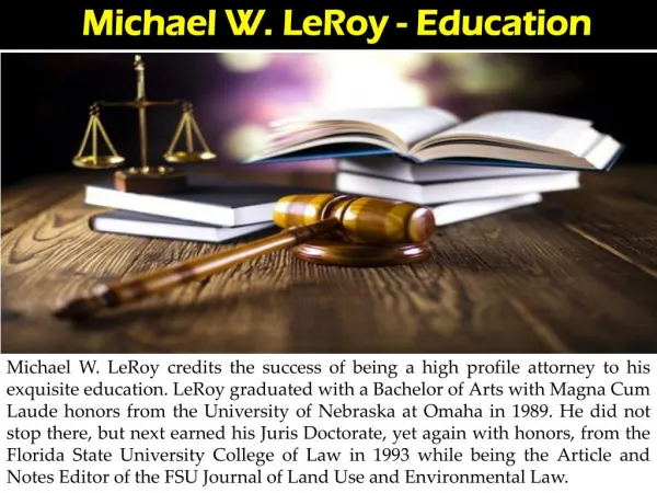 Michael W. LeRoy - Education