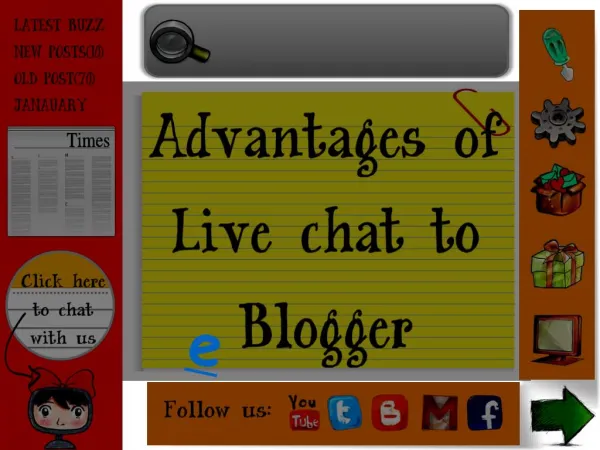 Advantage of Live chat on blogger