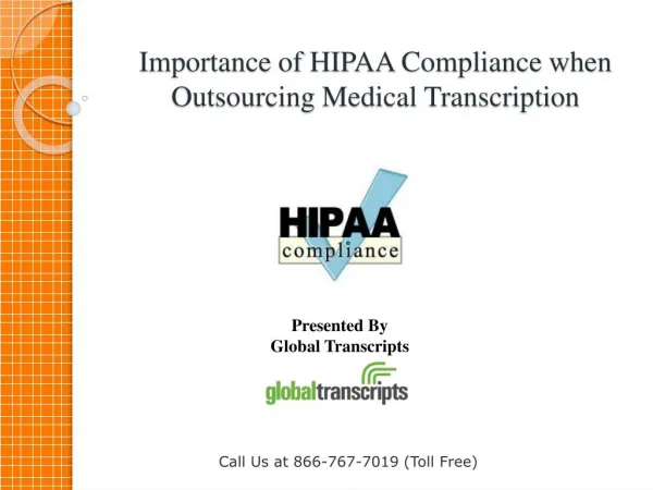Importance of HIPAA Compliance when Outsourcing Medical Tran