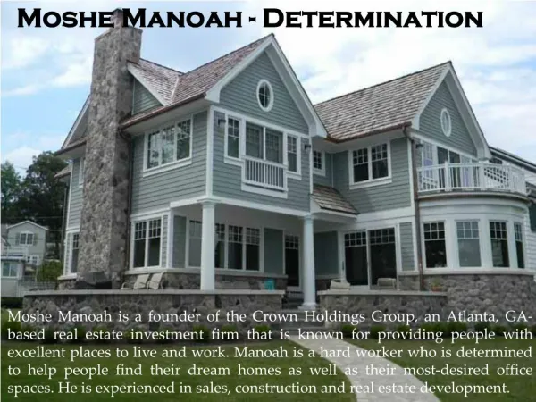 Moshe Manoah - Determination