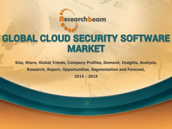 Global Cloud Security Software Market Size, Share, Trends